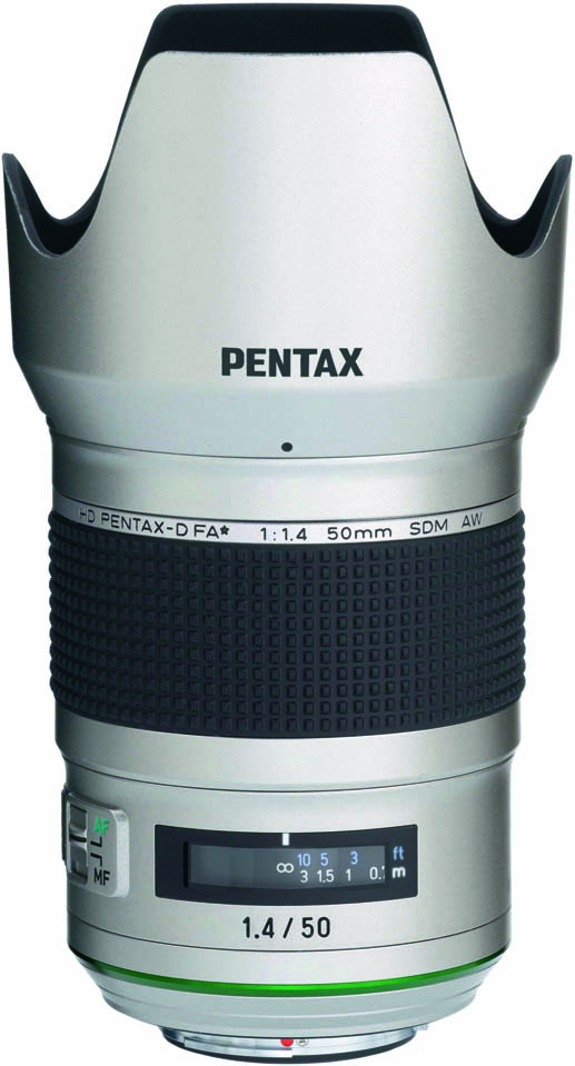 PENTAX HD D FA 50mmF1.4 SDM AW Silver Edition