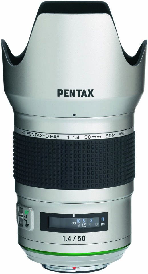 PENTAX HD D FA 50mmF1.4 SDM AW Silver Edition